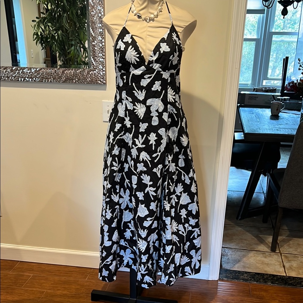 By Together Red Pineapple Floral Halter Neck Dress - maxi dress